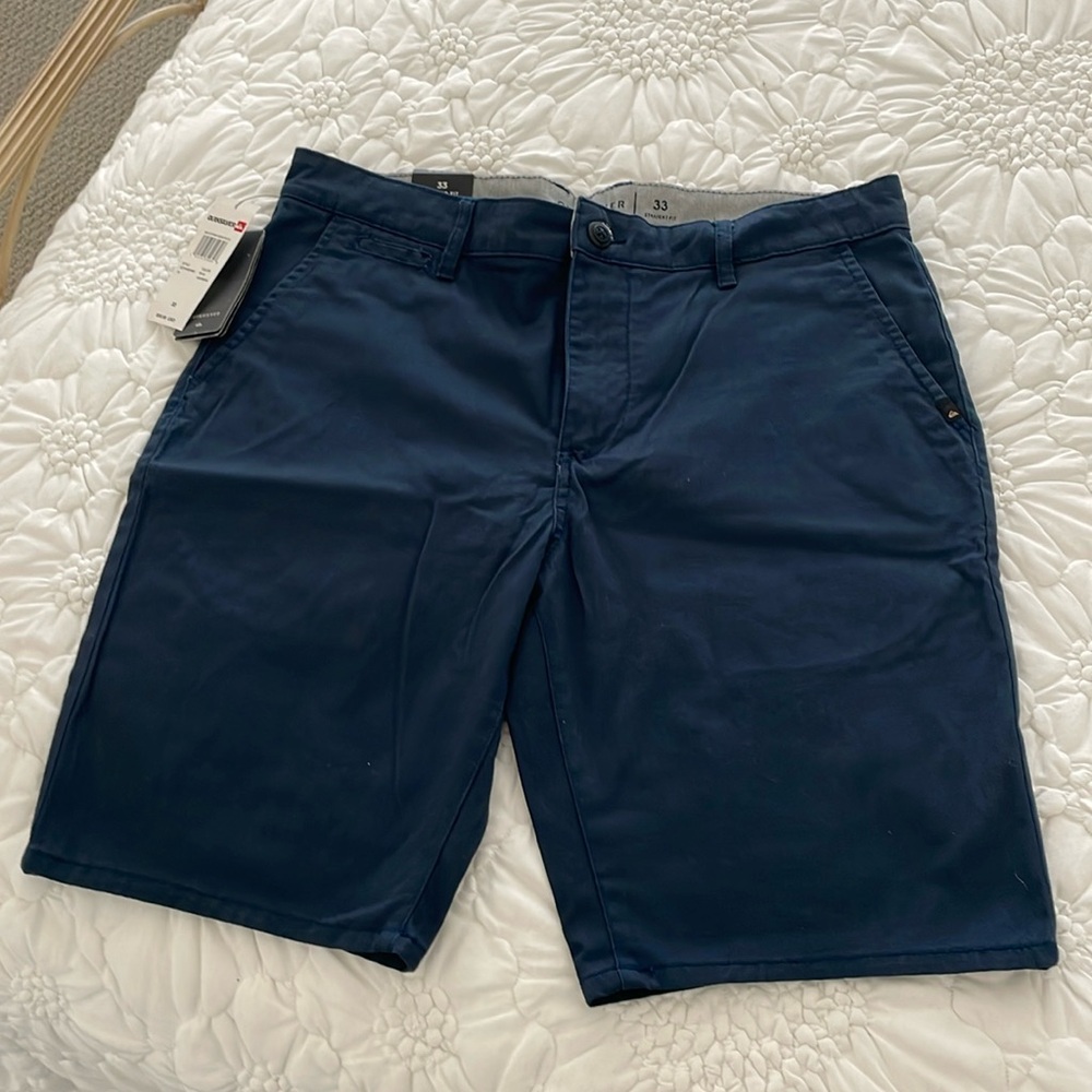 Men’s Quicksilver shorts. Navy. Size 33, regular fit. NWT